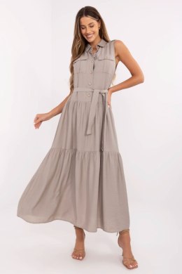Sukienka damska maxi Model MI-SK-A5032.70P szara grey - Italy Moda