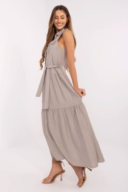 Sukienka damska maxi Model MI-SK-A5032.70P szara grey - Italy Moda