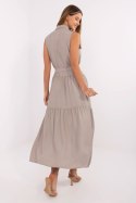 Sukienka damska maxi Model MI-SK-A5032.70P szara grey - Italy Moda