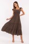 Sukienka damska midi Model MI-SK-A5063.69P brązowa brown - Italy Moda