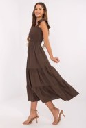 Sukienka damska midi Model MI-SK-A5063.69P brązowa brown - Italy Moda