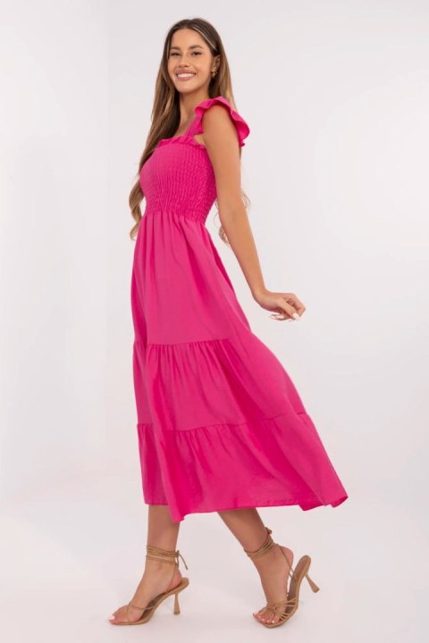 Sukienka damska midi Model MI-SK-A5063.69P fuksja - Italy Moda Sukienka damska midi Model MI-SK-A5063.69P fuksja - Italy Moda