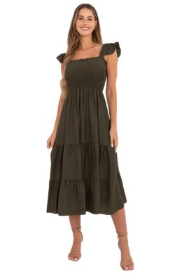 Sukienka damska midi Model MI-SK-A5063.69P khaki - Italy Moda