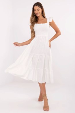 Sukienka damska midi Model MI-SK-A5063.69P biała white - Italy Moda