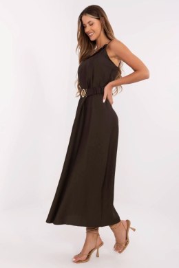 Sukienka damska maxi Model MI-SK-A6401.00 ciemna brązowa dark brown - Italy Moda