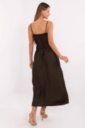 Sukienka damska maxi Model MI-SK-A6401.00 ciemna brązowa dark brown - Italy Moda