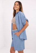 Szorty Damskie Model MI-SN-6620.72P niebieskie blue - Italy Moda