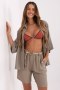 Szorty Damskie Model MI-SN-6620.72P ciemny beżowy dark beige - Italy Moda