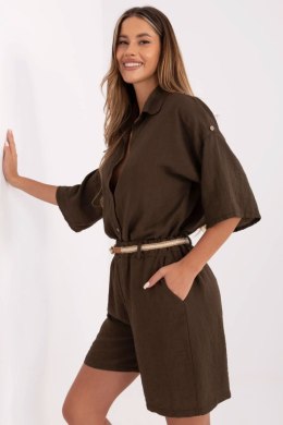 Szorty damskie Model MI-SN-6620.72P ciemny brązowy dark brown - Italy Moda