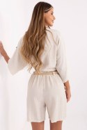 Szorty Damskie Model MI-SN-6620.72P jasny beżowy light beige - Italy Moda