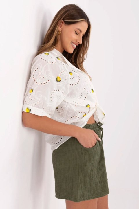 Szorty Damskie Model MO-SN-ST108.12 Khaki - Italy Moda Szorty Damskie Model MO-SN-ST108.12 Khaki - Italy Moda