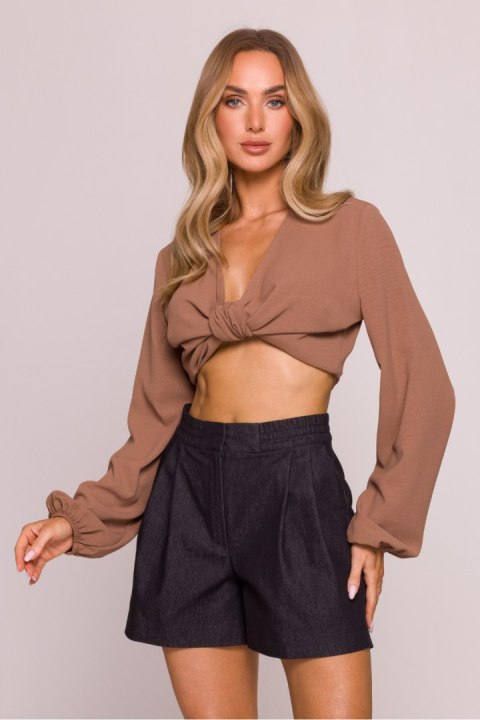 Szorty Damskie Model MOE860 grafit grey - Moe Szorty Damskie Model MOE860 grafit grey - Moe