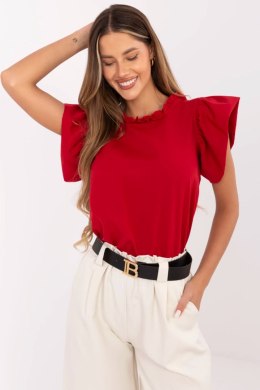 Bluzka damska bawełniana Model LK-BZ-506781-1.12 czerwona Red - Lakerta