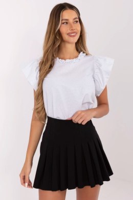 Bluzka damska bawełniana Model LK-BZ-506781-2.80 biała w kropki White/Black - Lakerta