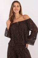 Bluzka damska hiszpanka Model MI-BZ-88500.79 ciemny brąz Dark Brown - Italy Moda