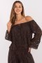 Bluzka damska hiszpanka Model MI-BZ-88500.79 ciemny brąz Dark Brown - Italy Moda