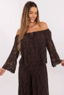 Bluzka damska hiszpanka Model MI-BZ-88500.79 ciemny brąz Dark Brown - Italy Moda