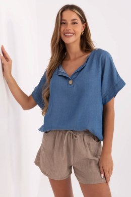 Bluzka damska Model MO-BZ-242301.61 ciemny niebieski Dark Blue - Italy Moda