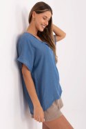 Bluzka damska Model MO-BZ-242301.61 ciemny niebieski Dark Blue - Italy Moda