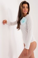 Body damskie welurowe klasyczne Model LK-BO-509557.83 kremowe Ecru - Lakerta