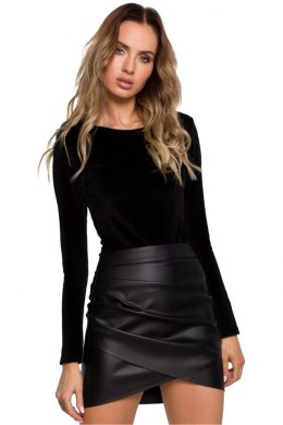 Body damskie welurowe Model MOE567 czarny Black - Moe