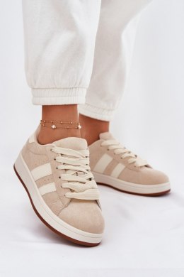 Buty Sportowe Sneakersy damskie Model Arlenina 25SP26-8232 beżowe Beige