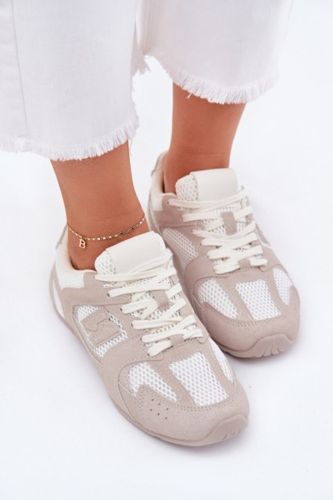 Buty Sportowe Sneakersy damskie Model Dorella 897-4G White/Beige Buty Sportowe Sneakersy damskie Model Dorella 897-4G White/Beige