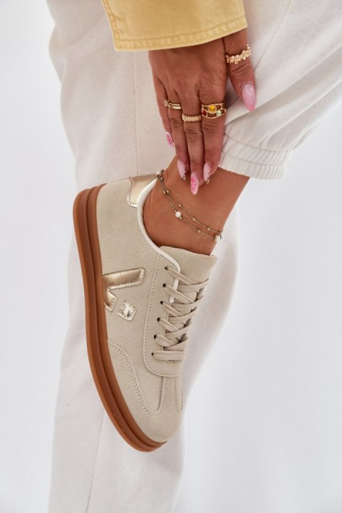 Buty Sportowe Sneakersy damskie Model Micca A005 Beige Buty Sportowe Sneakersy damskie Model Micca A005 Beige