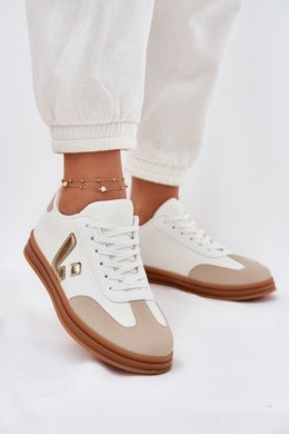 Buty Sportowe Sneakersy damskie Model Micca A005 White/Gold