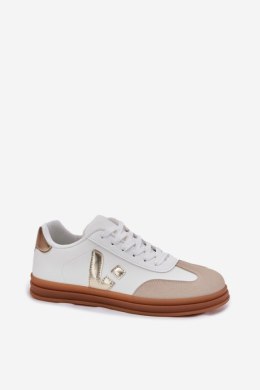 Buty Sportowe Sneakersy damskie Model Micca A005 White/Gold