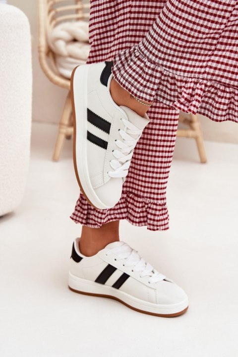 Buty Sportowe Sneakersy damskie Model Ravina 896-4B białe White Buty Sportowe Sneakersy damskie Model Ravina 896-4B białe White