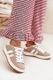 Buty Sportowe Sneakersy damskie Model Ravina 896-4D ciemny beżowy Dark Beige
