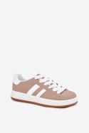 Buty Sportowe Sneakersy damskie Model Ravina 896-4D ciemny beżowy Dark Beige