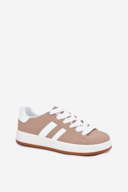 Buty Sportowe Sneakersy damskie Model Ravina 896-4D ciemny beżowy Dark Beige