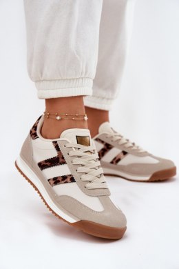 Buty Sportowe Sneakersy damskie Model Rulaana C3083 Beige