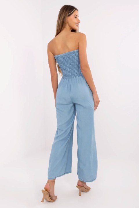 Kombinezon damski długi Model MI-KO-22933.09 niebieski błękitny Blue - Italy Moda Kombinezon damski długi Model MI-KO-22933.09 niebieski błękitny Blue - Italy Moda