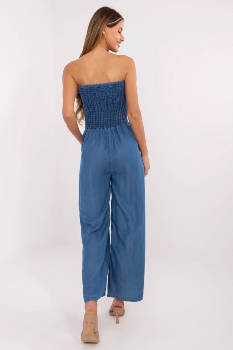 Kombinezon damski długi Model MI-KO-22933.09 Dark Blue - Italy Moda Kombinezon damski długi Model MI-KO-22933.09 Dark Blue - Italy Moda