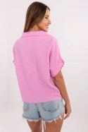 Koszula Damska muślinowa Model MO-KS-F071.00 Pink - Italy Moda