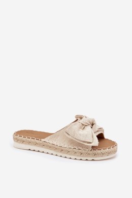 Klapki damskie Model Alpireda C-639 beżowy Beige