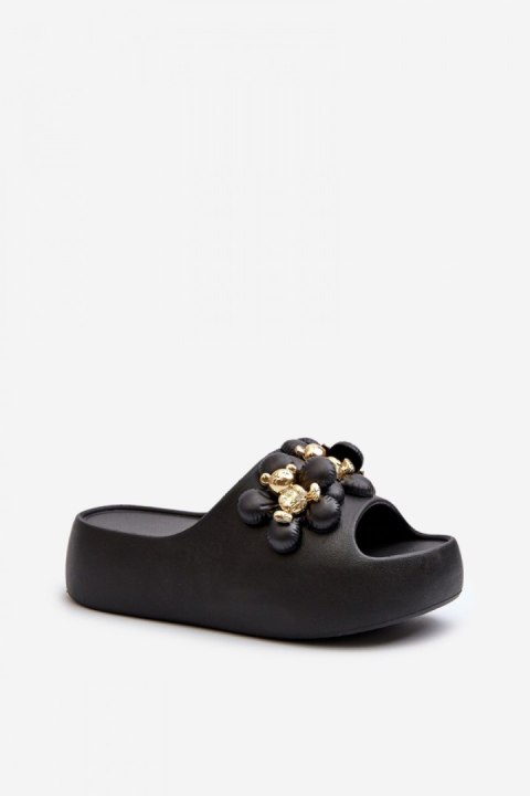 Klapki damskie Model Bremavia BG181 czarne Black Klapki damskie Model Bremavia BG181 czarne Black