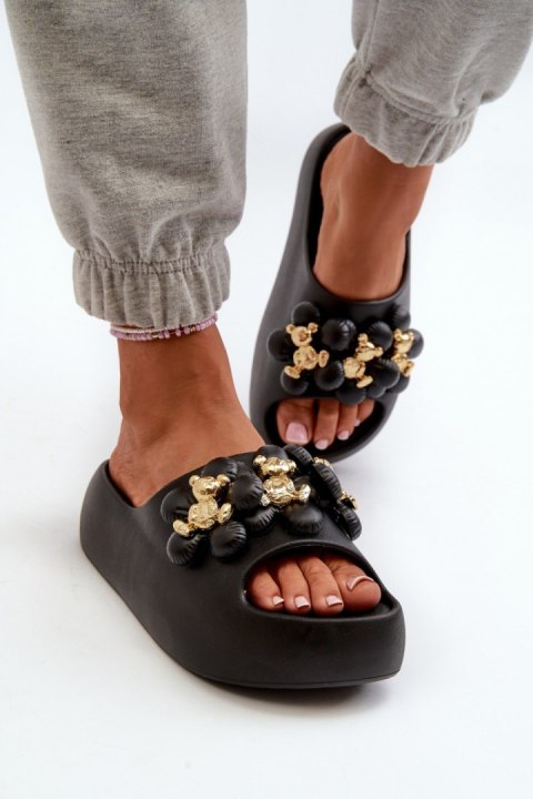 Klapki damskie Model Bremavia BG181 czarne Black Klapki damskie Model Bremavia BG181 czarne Black