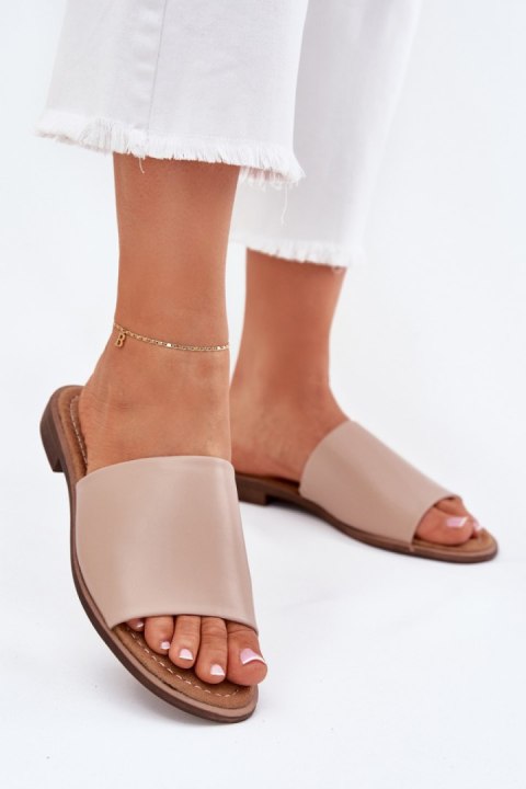 Klapki damskie Model Cerise 23SD35-5809 Beige