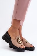 Klapki damskie Model Laria 58295 Beige
