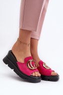 Klapki damskie Model Laria 58295 Fuksja