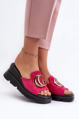 Klapki damskie Model Laria 58295 Fuksja