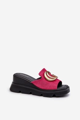 Klapki damskie Model Laria 58295 Fuksja