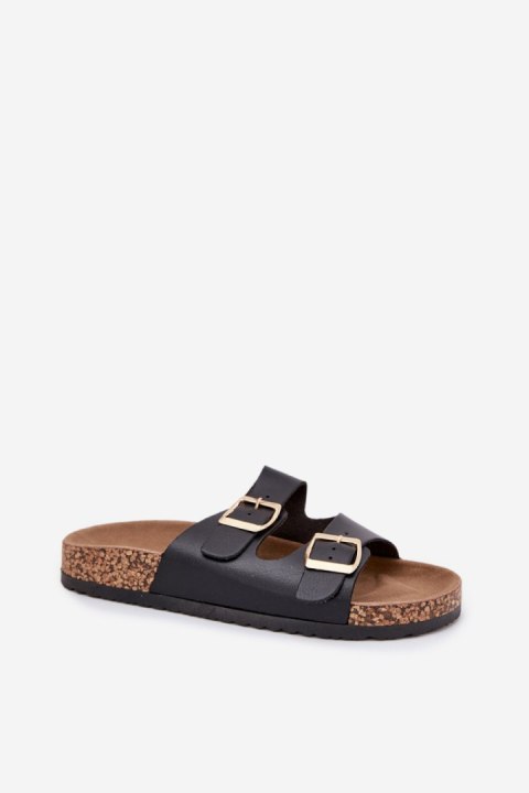 Klapki damskie Model Iskira 25SD21-8323 Black Klapki damskie Model Iskira 25SD21-8323 Black