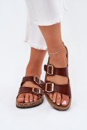 Klapki damskie Model Iskira 25SD21-8323 Brown