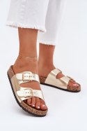 Klapki damskie Model Iskira 25SD21-8323 Gold