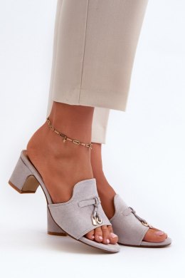 Klapki damskie Model Jemenna JH338P szare Grey